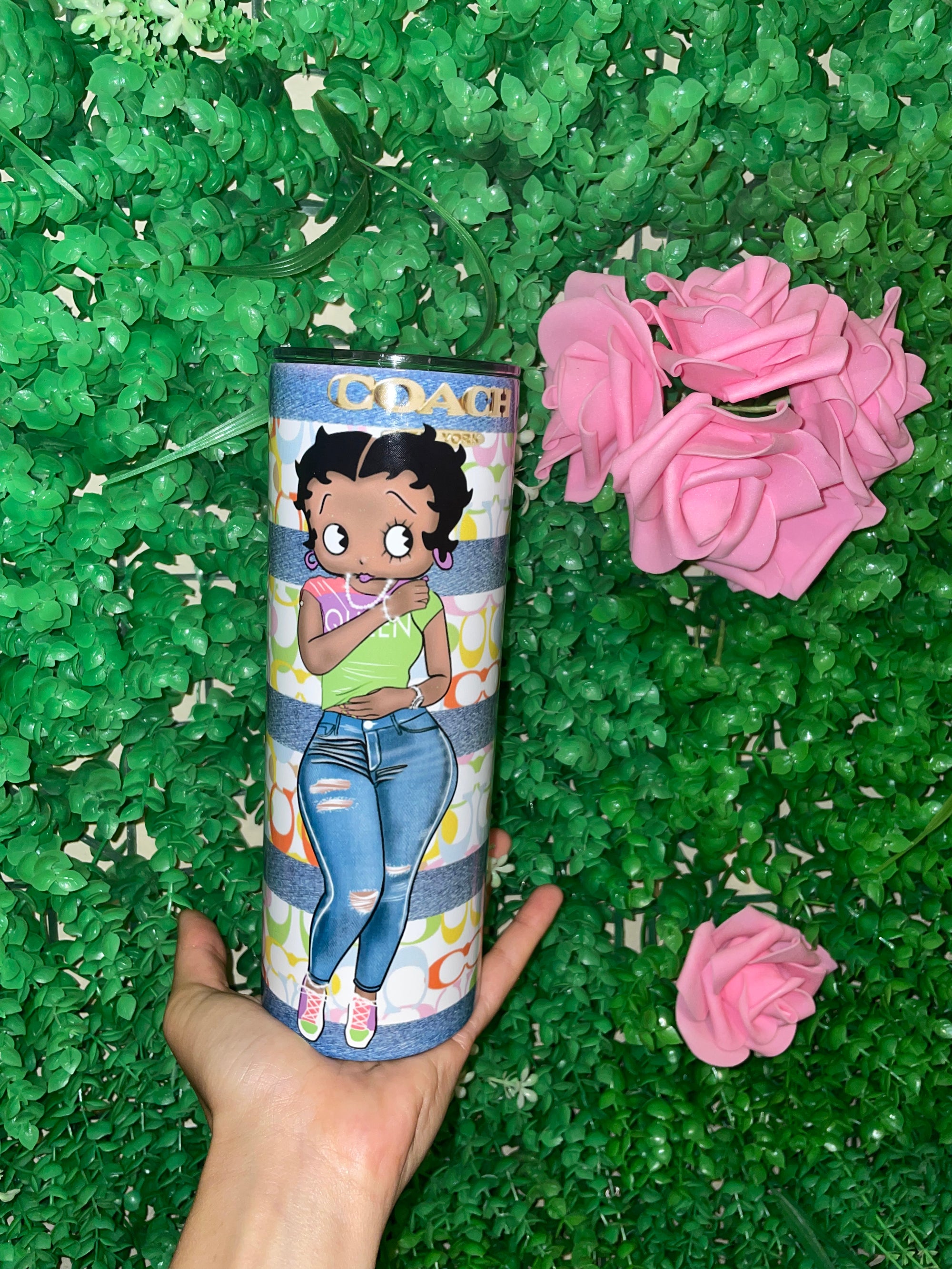 Betty Cute Tumbler, Popular Cartoon Tumbler, Cartoon Skinny - Inspire Uplift