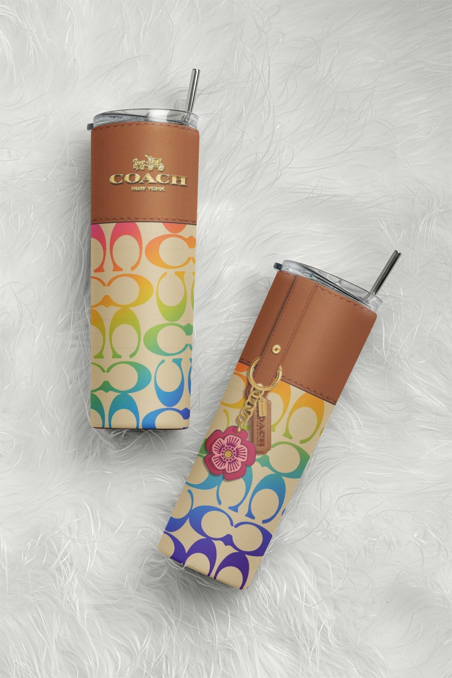 Coach Inspired 20oz Stainless Steel Tumbler